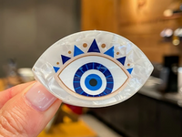 Mini Evil Eye Acrylic Hair Clips