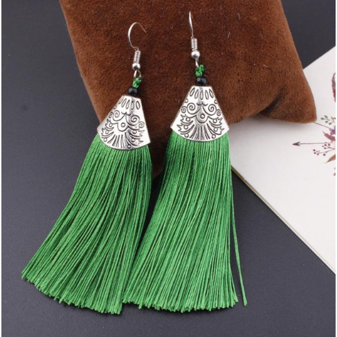 Large Tassel Earrings - Assorted Colours