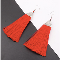 Large Tassel Earrings - Assorted Colours
