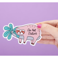Do Not Disturb Sloth Sticker