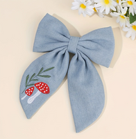 Cottage Core Ribbon Hair Bow Clips