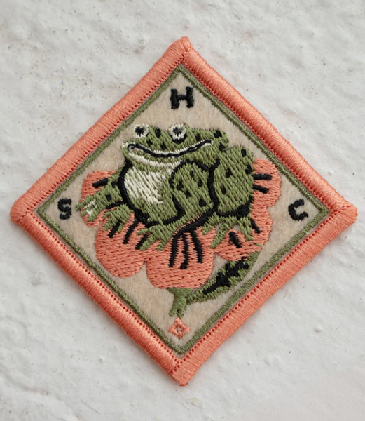Frog Flower - Felt Sticky Patch