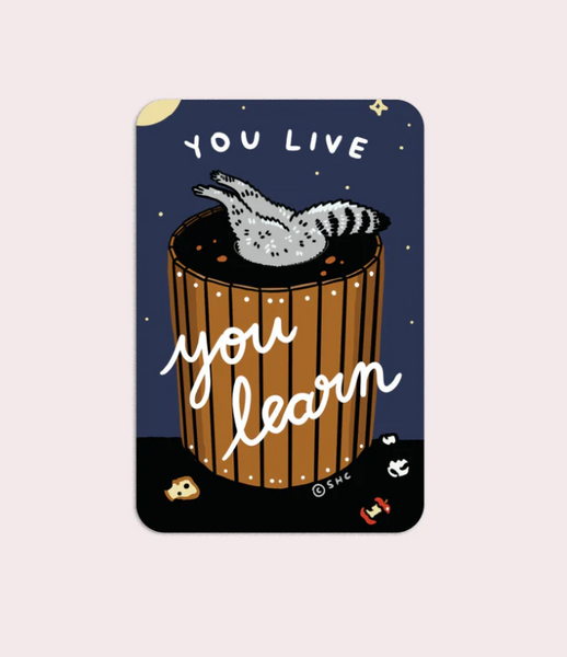 You Live You Learn Vinyl Sticker