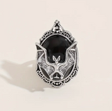 Vintage-Look Adjustable Bat Ring