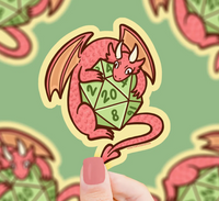 Dragon D20 Vinyl Sticker