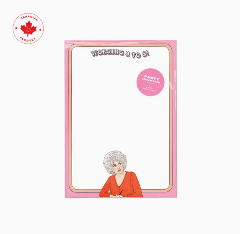 Workin' 9 to 5 Dolly Parton Notepad