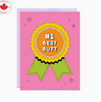 #1 Best Butt Greeting Card