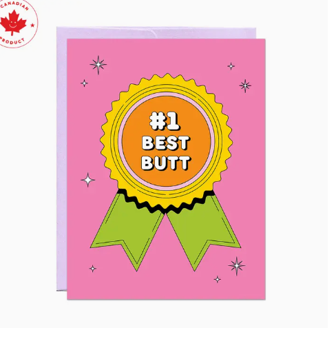 #1 Best Butt Greeting Card