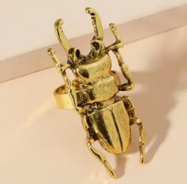 Golden Beetle Ring