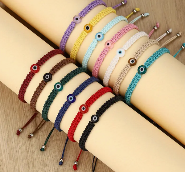 Single Evil Eye Braided Bracelet