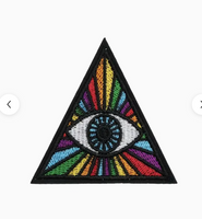 Rainbow Illuminati All Seeing Eye Iron On Patch