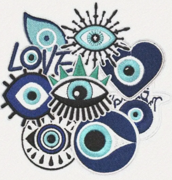 Assorted Mini Evil Eye Iron On Patches