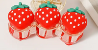 Tiny Strawberry Hairclips