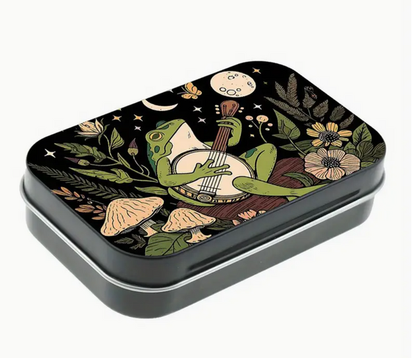 Banjo Frog Novelty Storage Tin