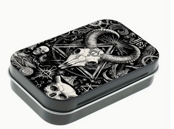 Satanic Goat Head Novelty Storage Tin