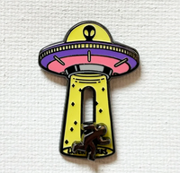 Alien Abduction Deluxe Slide Enamel Pin