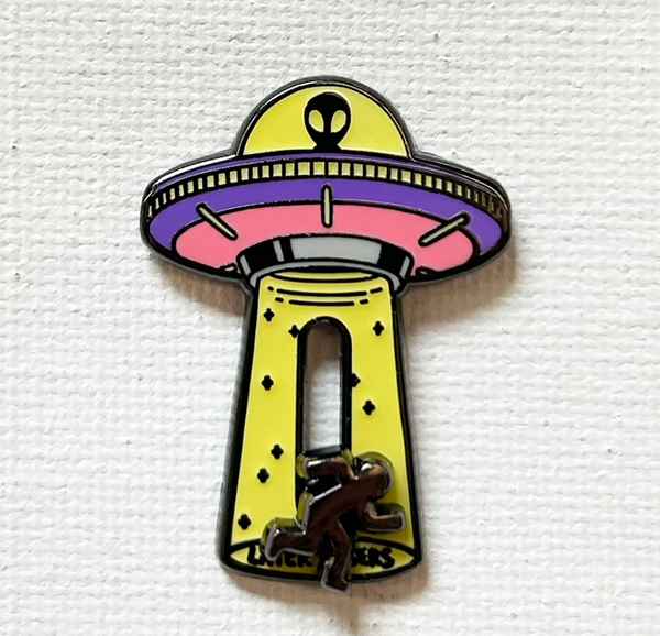 Alien Abduction Deluxe Slide Enamel Pin