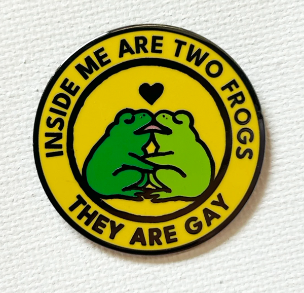 Two Gay Frogs Enamel Pin