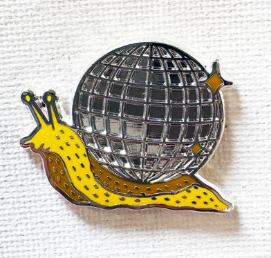 Disco Snail Enamel Pin