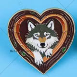 Woodland Heart Animal Pins
