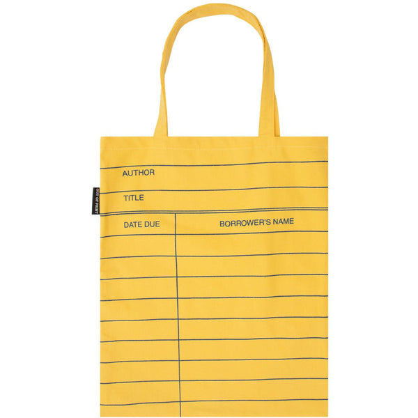Library Card Canvas Tote