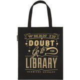 When in Doubt, Go to The Library Canvas Tote