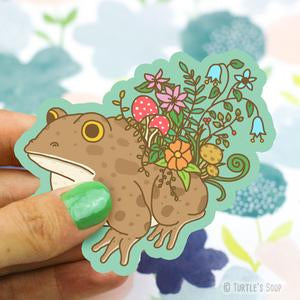 Toad Planter Vinyl Sticker