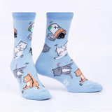 Purr-scription for Happiness Crew Socks