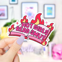 Hot Girls Read Smut Waterproof Vinyl Sticker