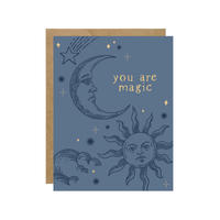 You Are Magic Moon & Sun Celestial Greeting Card