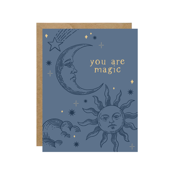 You Are Magic Moon & Sun Celestial Greeting Card