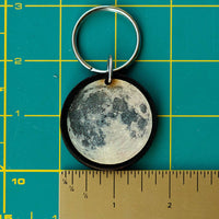 Full Moon Full Color Wooden Keychain