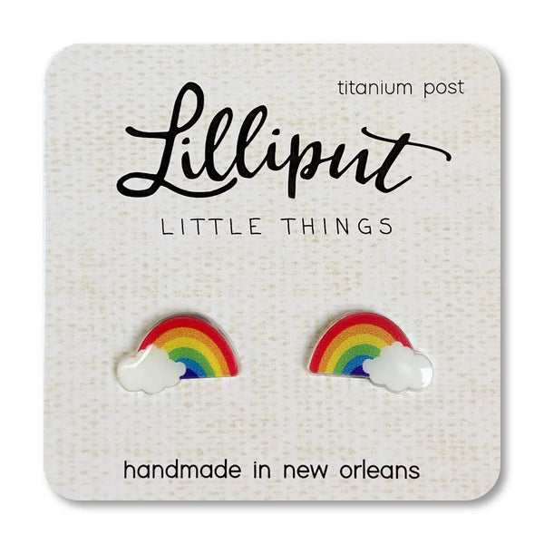 Tiny Rainbow Earrings