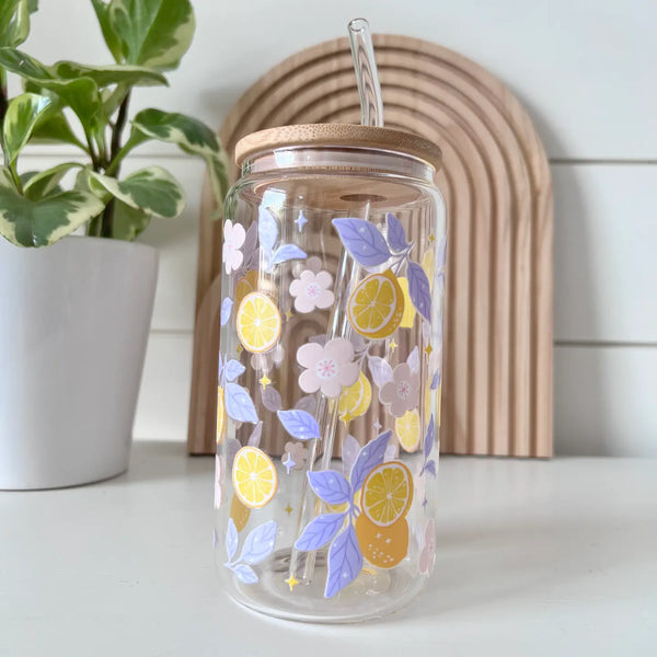 Lavender Lemon Glass Cup