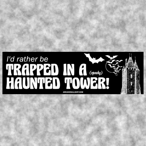 Haunted Tower Bumper Sticker