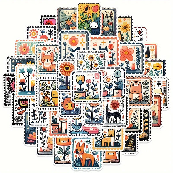 Cute Postage Animal Stickers