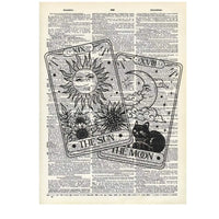 The Sun & Moon  Cat Tarot Dictionary Print