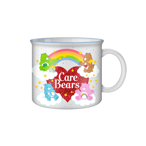 Care Bears Rainbow Heart Glitter 20oz. Ceramic Camper Mug