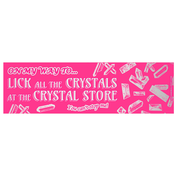 Crystal Licker Pink/Silver Bumper Sticker