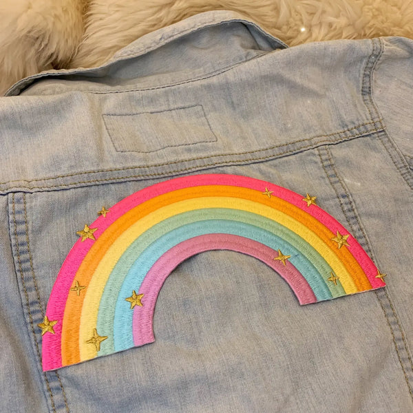 XL Rainbow Embroidered Patch