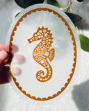 Seahorse Suncatcher Sticker