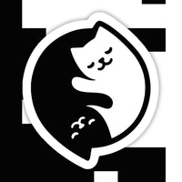 Cat Ying Yang Sticker