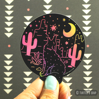 Desert Coyote Holographic Sticker