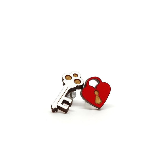 Wooden Key & Lock Studs