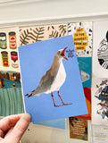 What the Shit Seagull Greeting Card