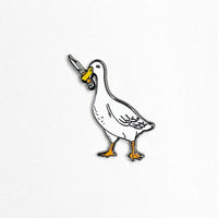 Knife Duck Enamel Pin