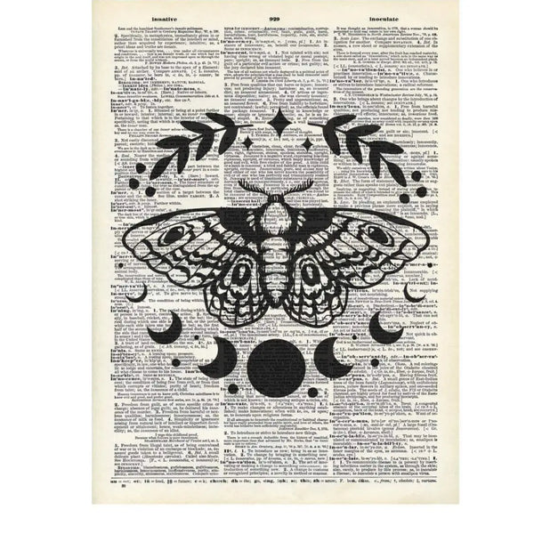 Celestial Moth Dictionary Print