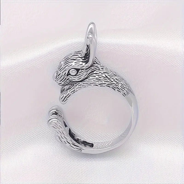 Adjustable Bunny Rabbit Ring
