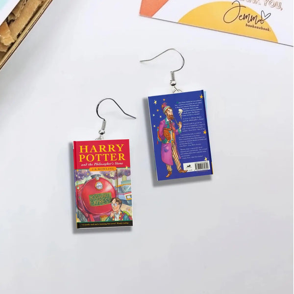 Harry Potter and the Philosophers Stone Miniature Book Earrings