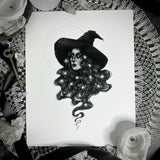 Caitlin McCarthy Celestial Witch Fine Art Print - Victorian - Star - Magic: 5x7"